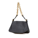 フェンディ ズッキーノ ミニ マンマバケット チェーン ハンドバッグ 8BR180 ブラック PVC レザー レディース FENDI 【中古】